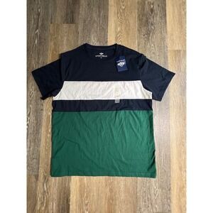 Eight Bells T-Shirt Mens XL Navy White Green New Colorblock Short Sleeve Tee
